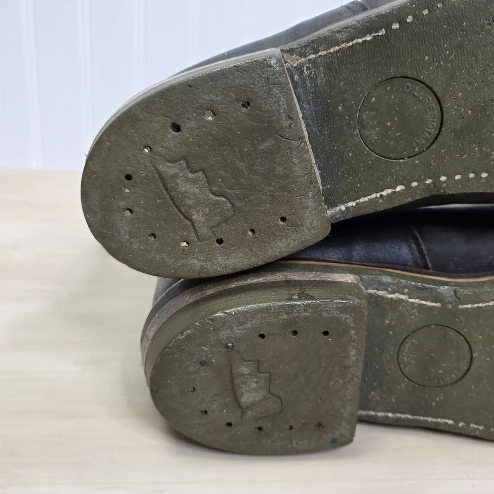 Red Wing‎ 919 Lineman Boots Green Sole Vintage Rare🇺🇸 USA Distressed Size 13 C